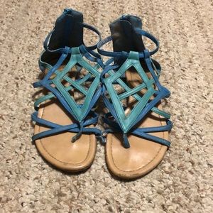Blue sandals